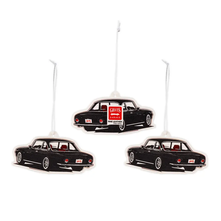 Griot’s Garage Stinky-Be-Gone Hanging Air Freshener – Fine Leather – 3 PACK