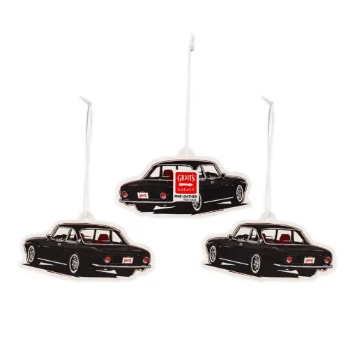 [GRI-10823] Griot’s Garage Stinky-Be-Gone Hanging Air Freshener – Fine Leather – 3 PACK